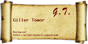 Giller Tomor névjegykártya